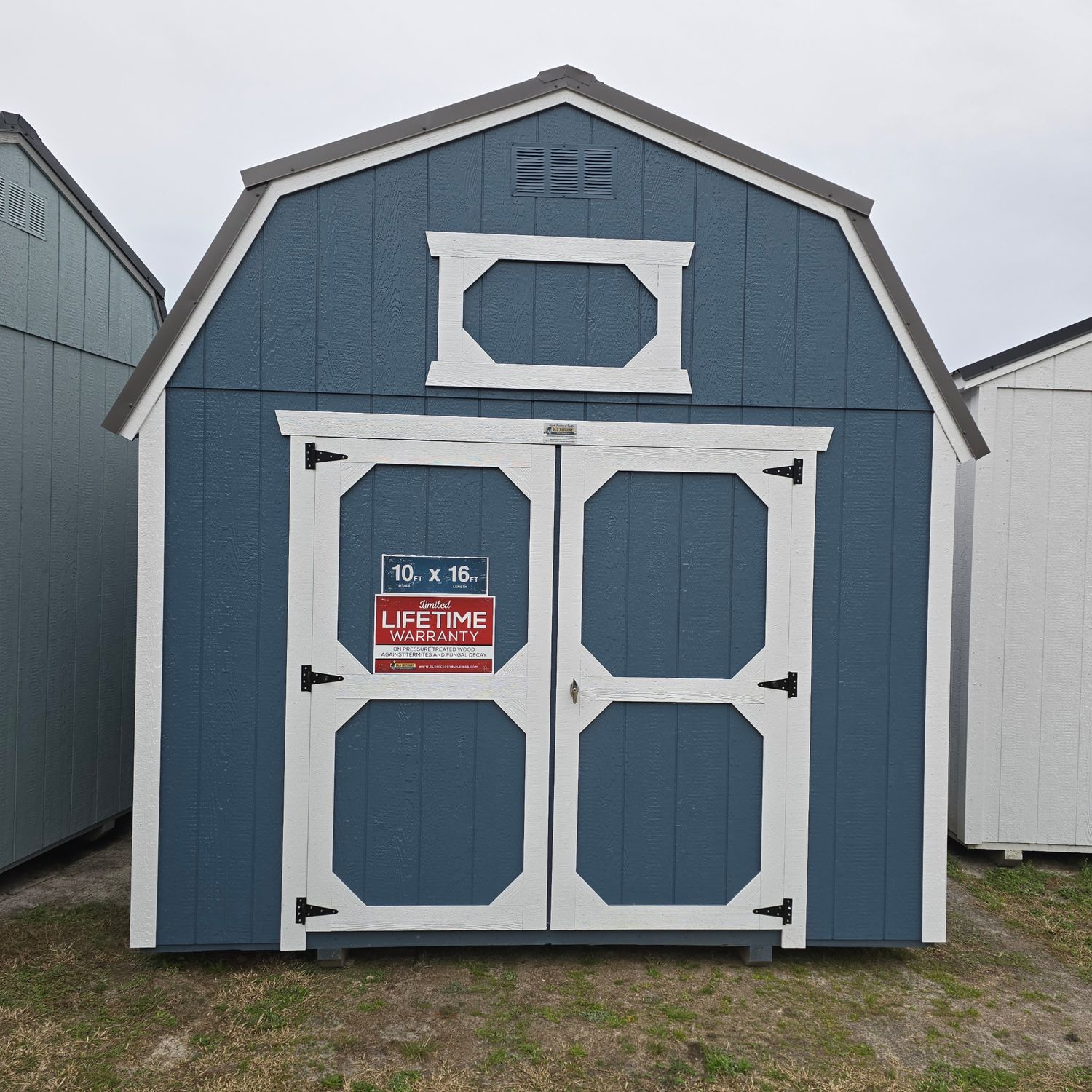 10x16 Lofted Barn-Front Entrance