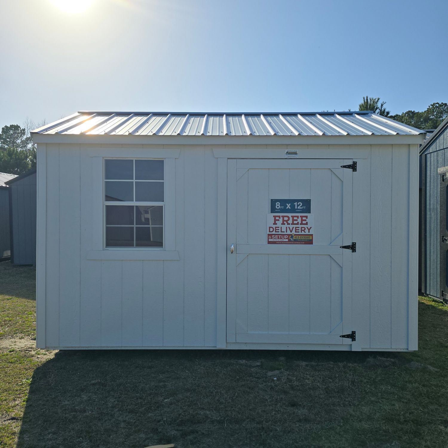 08x12 Utility Shed-Side Entrance