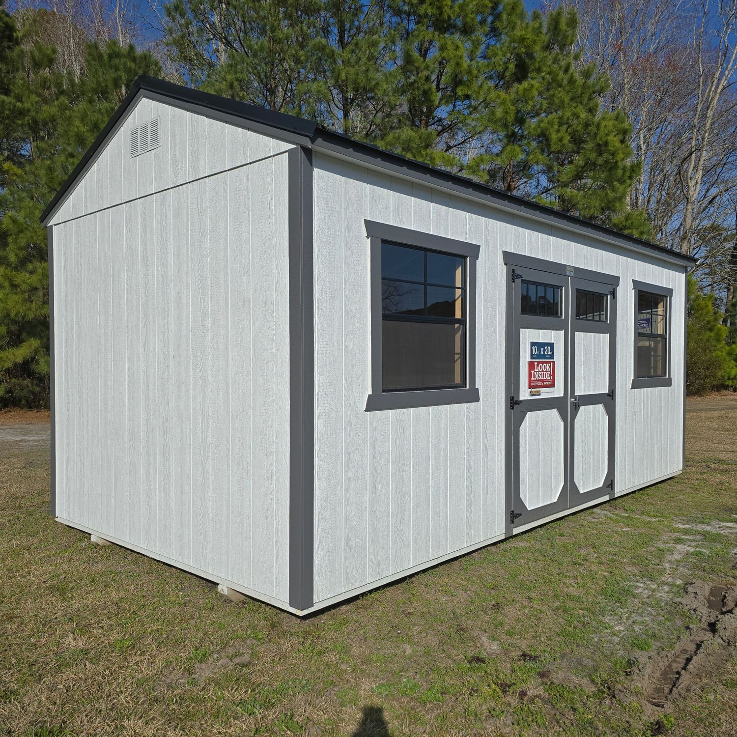 10x20 Utility Shed-Side Entrance