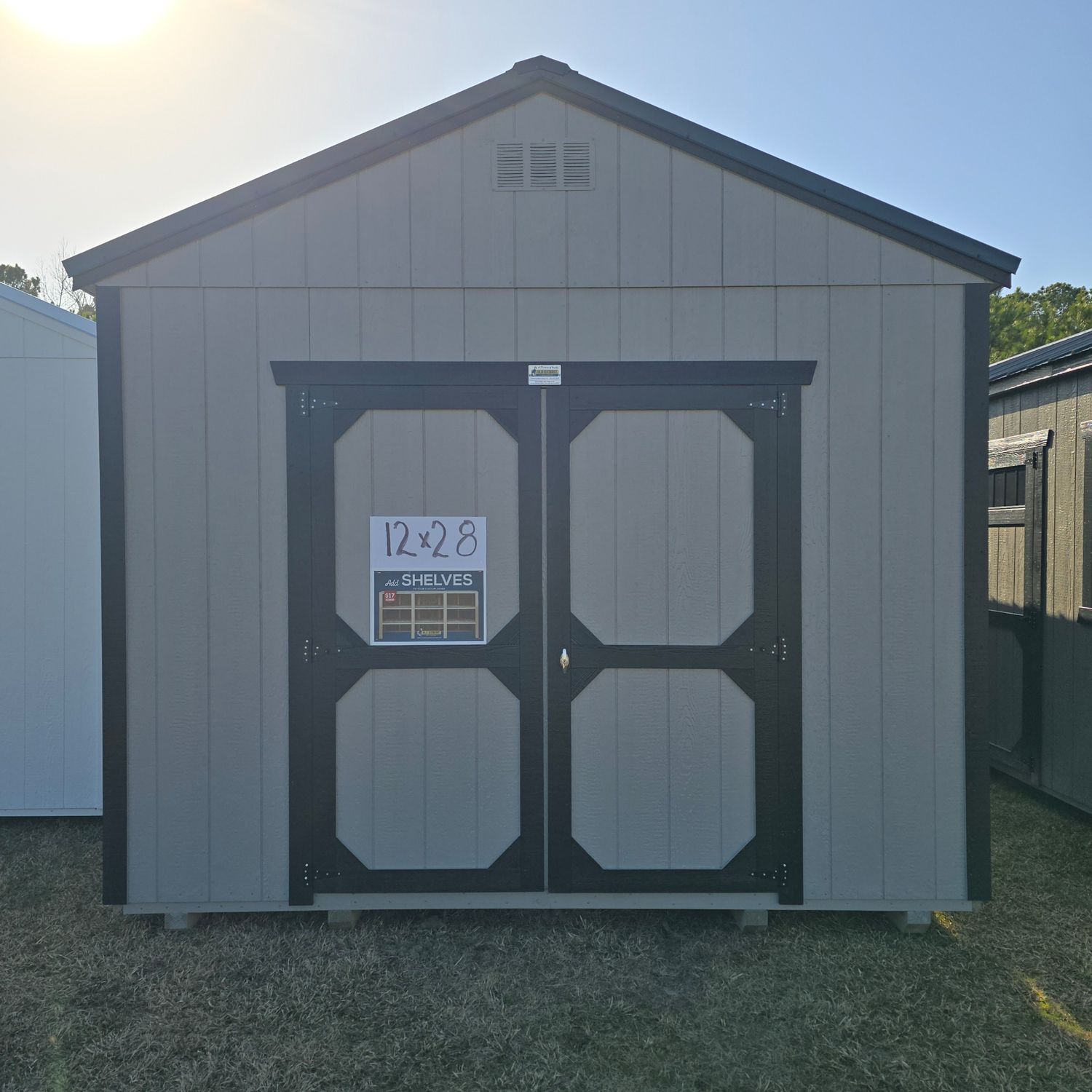 12x28 Utility Shed-Front Entrance