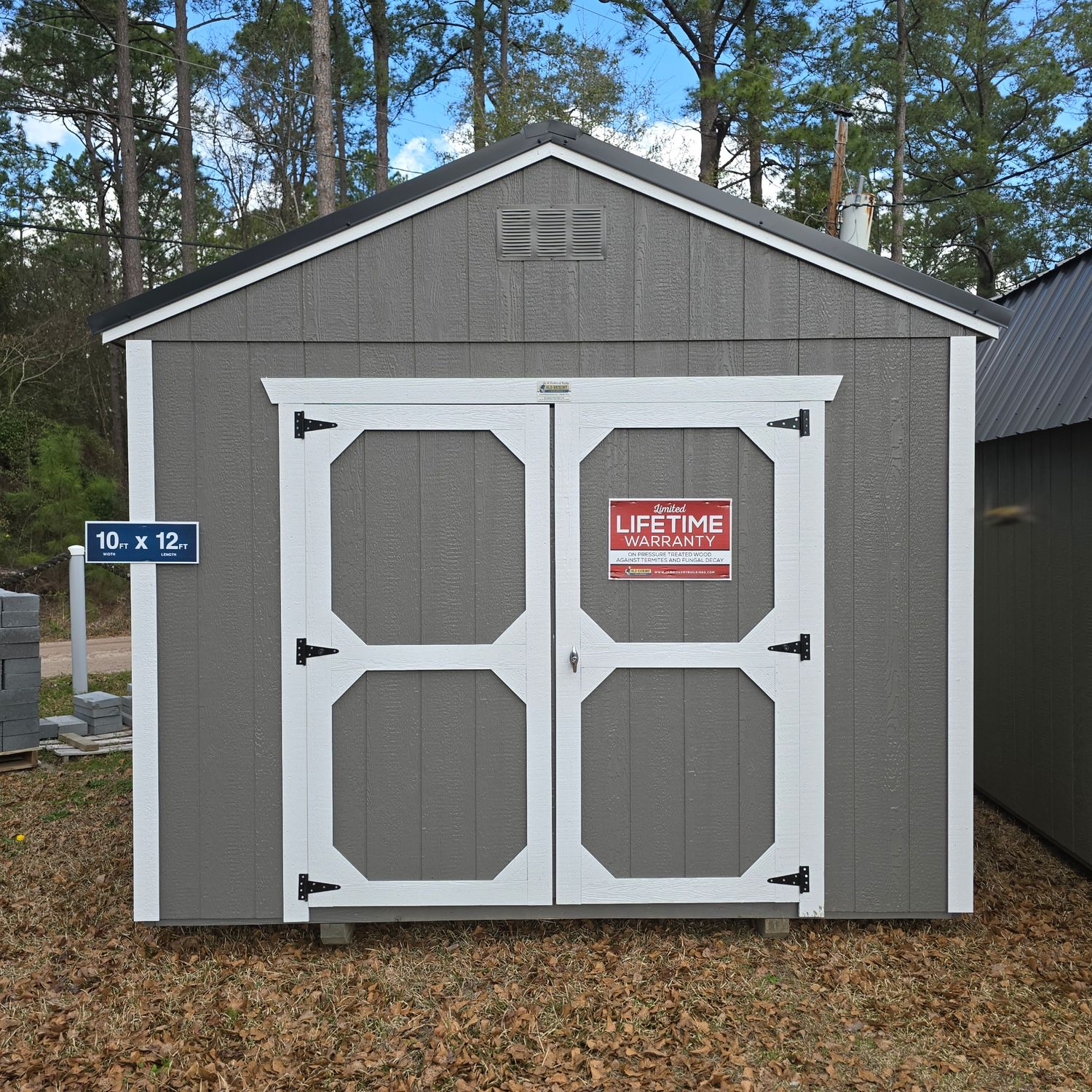 10x12 Utility Shed-Front Entrance