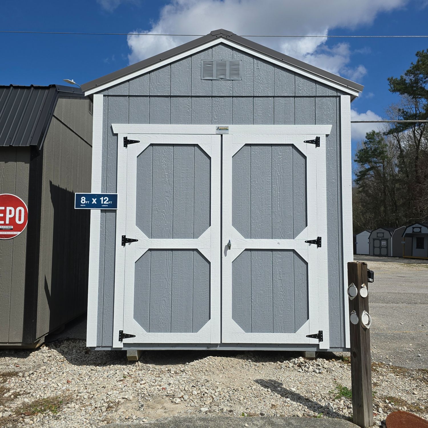 08x12 Utility Shed-Front Entrance
