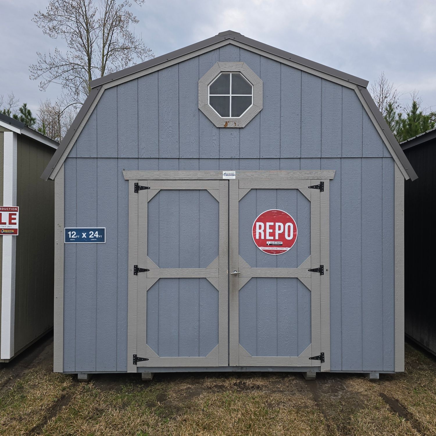 12x24 Lofted Barn-Front Entrance