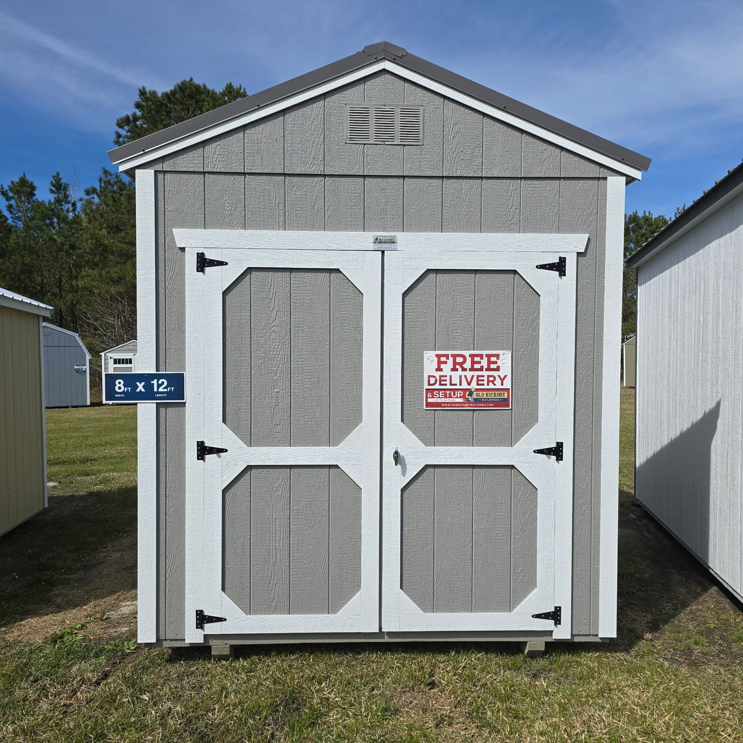 08x12 Utility Shed-Front Entrance