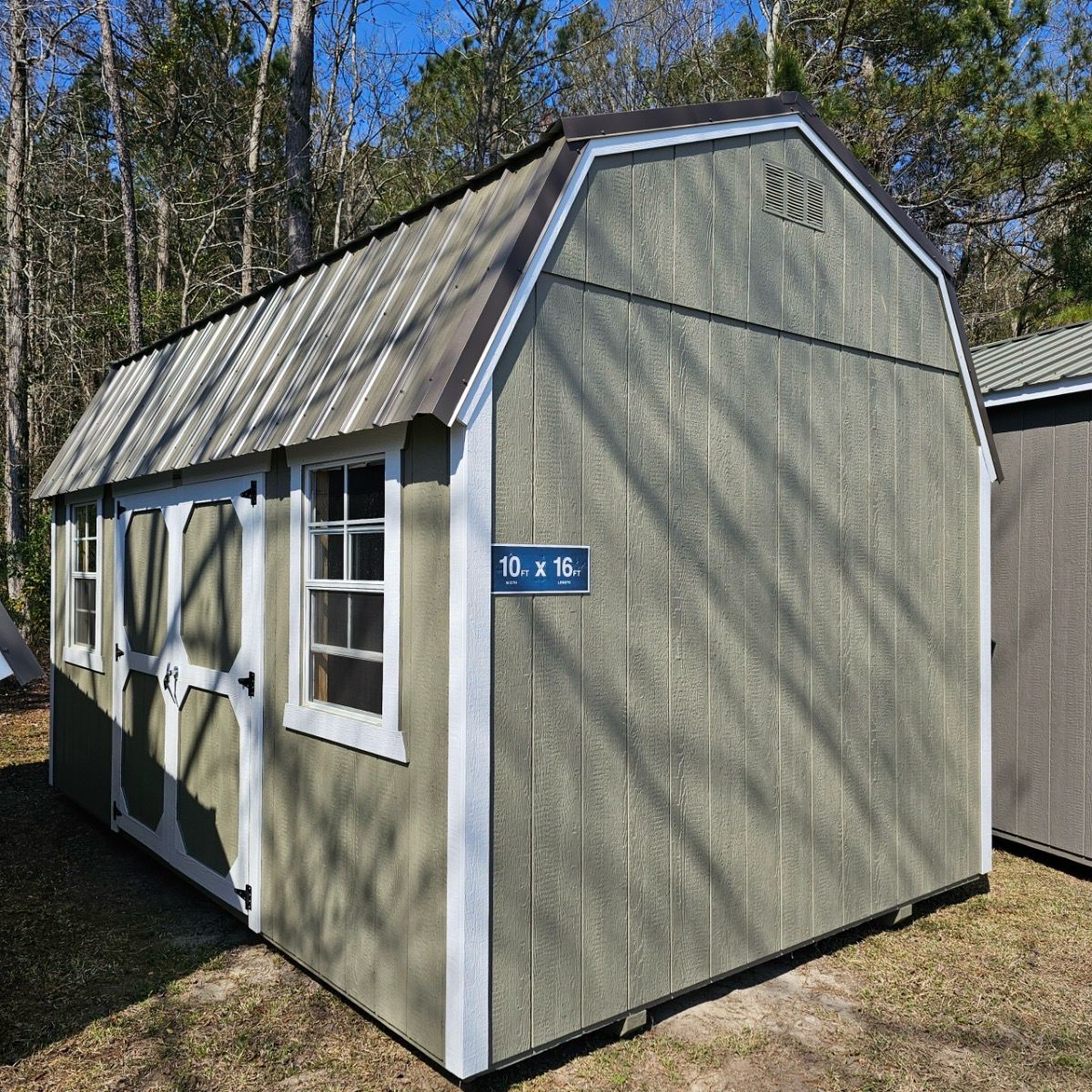 10x16 Lofted Barn - Side Entrance