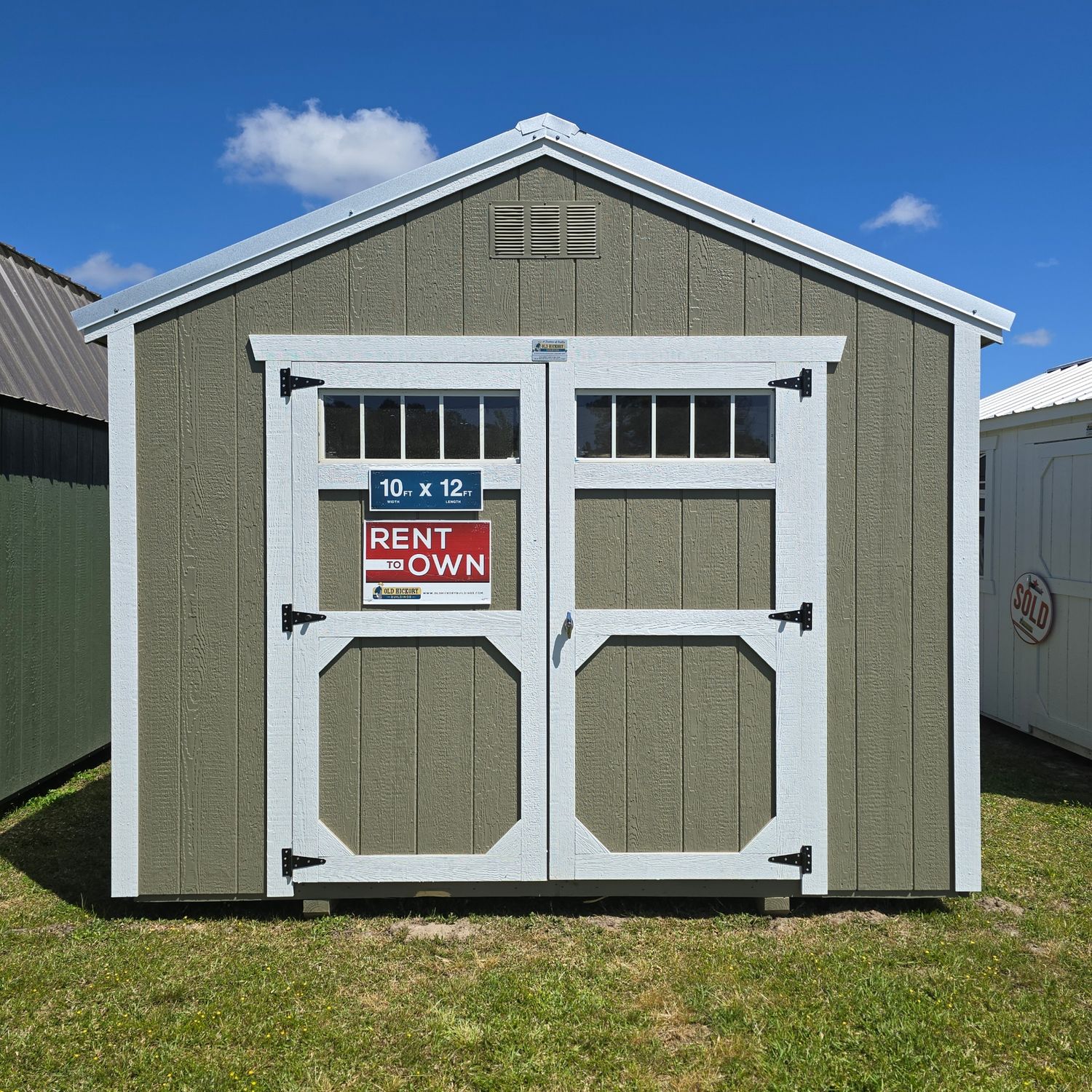 10x12 Utility Shed-Front Entrance