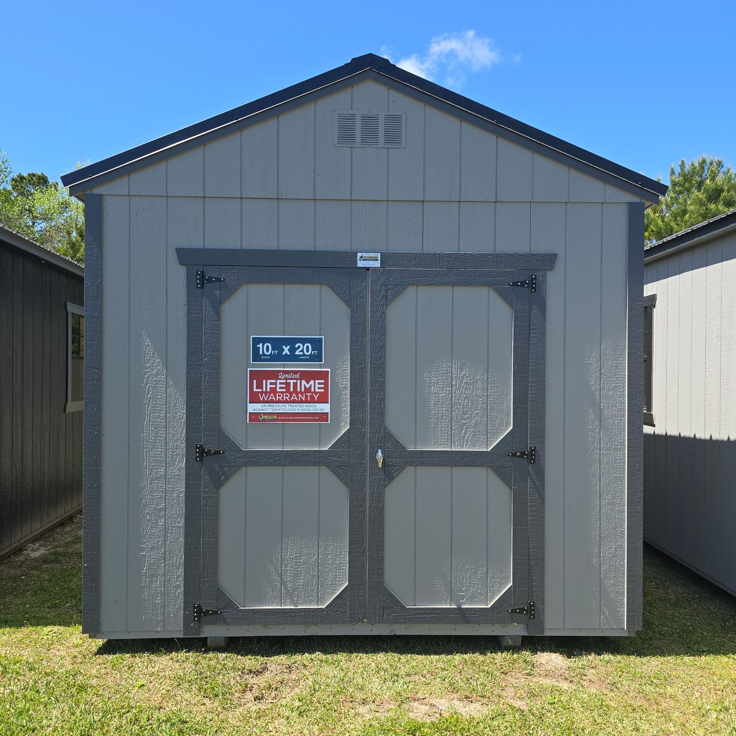 10x20 Utility Shed-Front Entrance