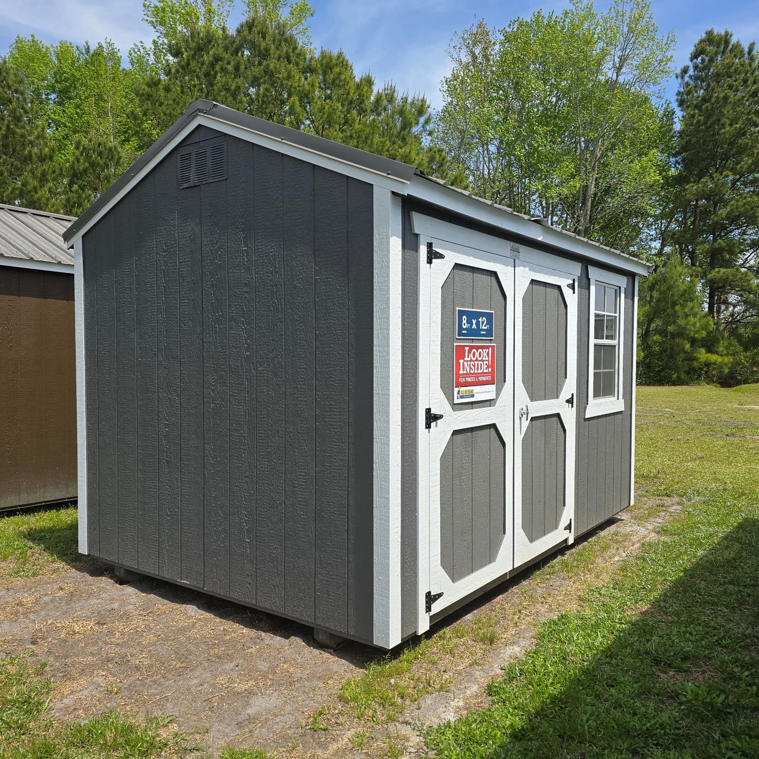 08x12 Utility Shed-Side Entrance