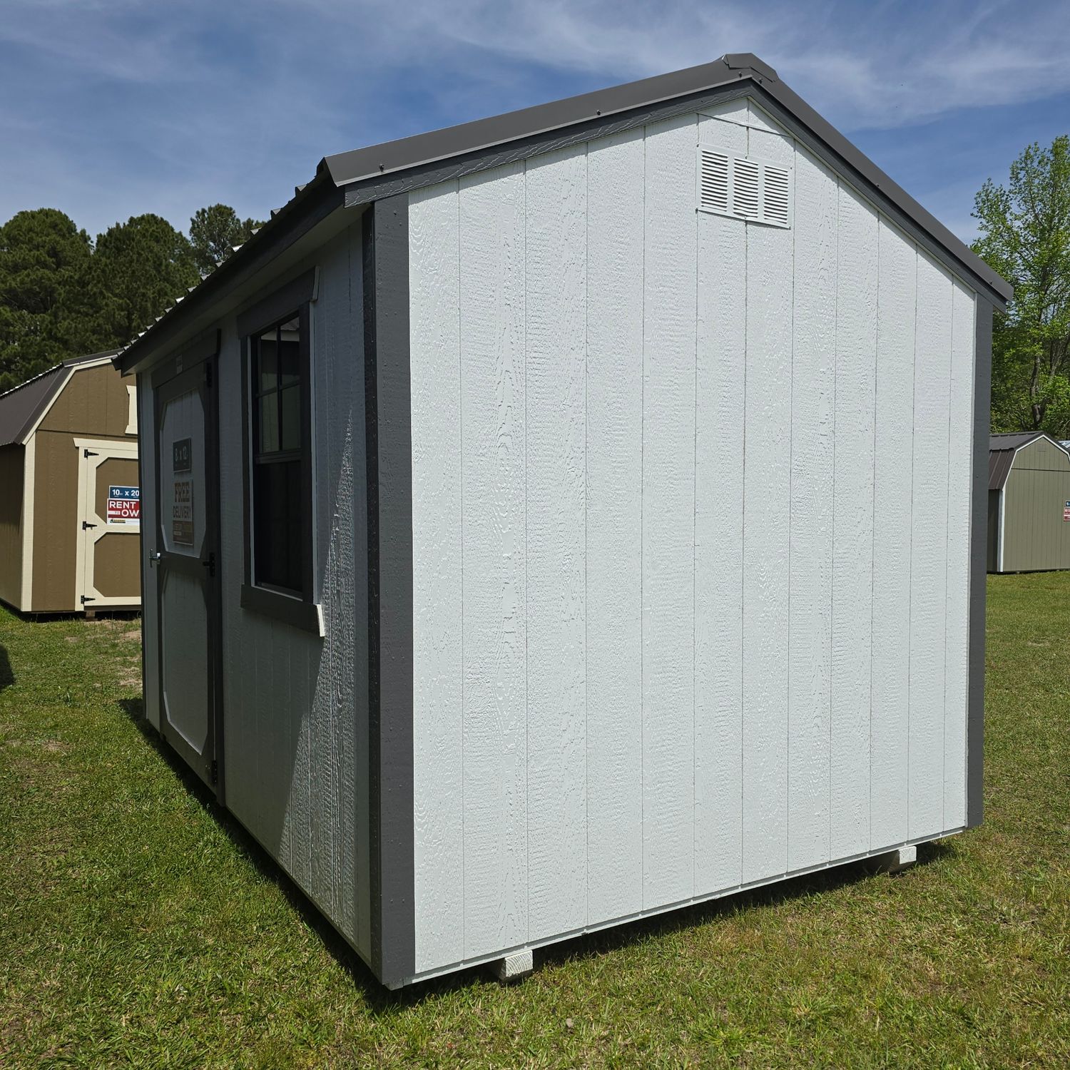 08x12 Utility Shed-Side Entrance