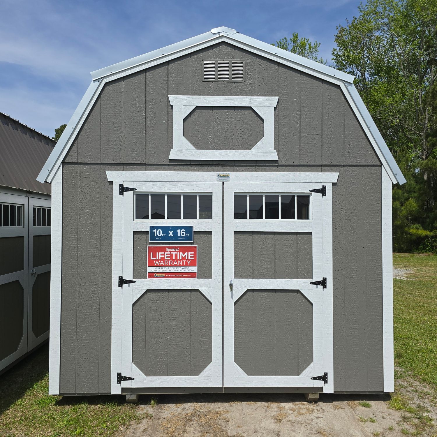 10x16 Lofted Barn-Front Entrance