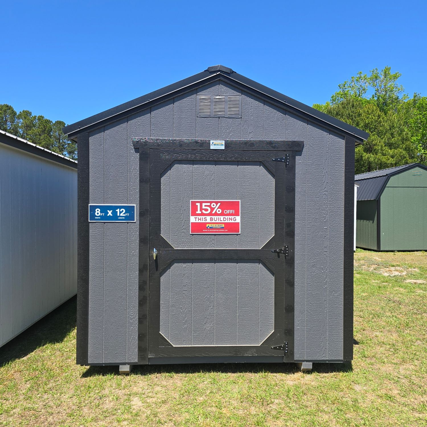08x12 Utility Shed-Front Entrance