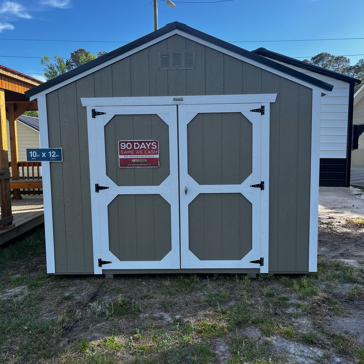 10x12 Utility Shed - Front Entrance
