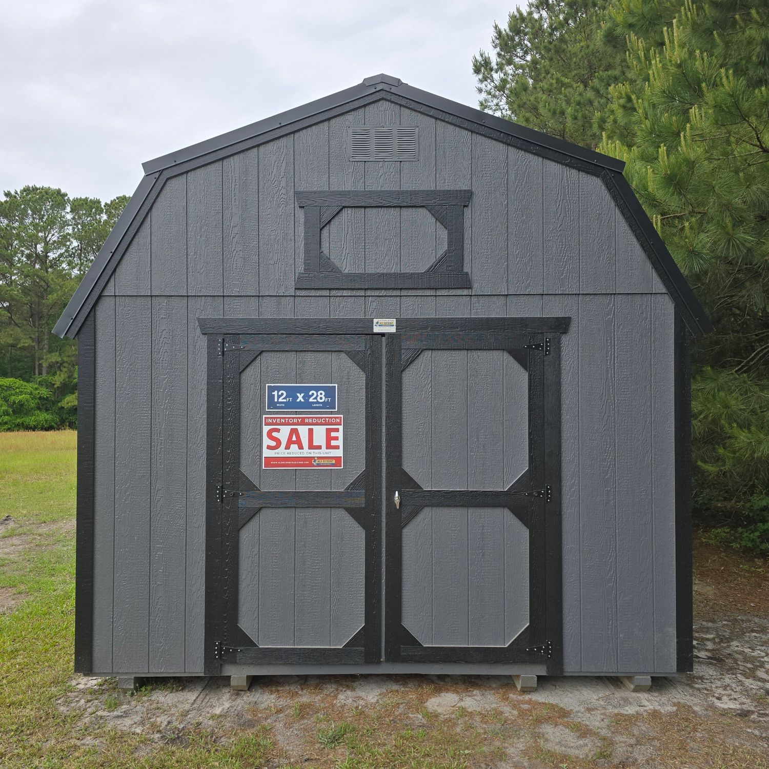 12x28 Lofted Barn-Front Entrance
