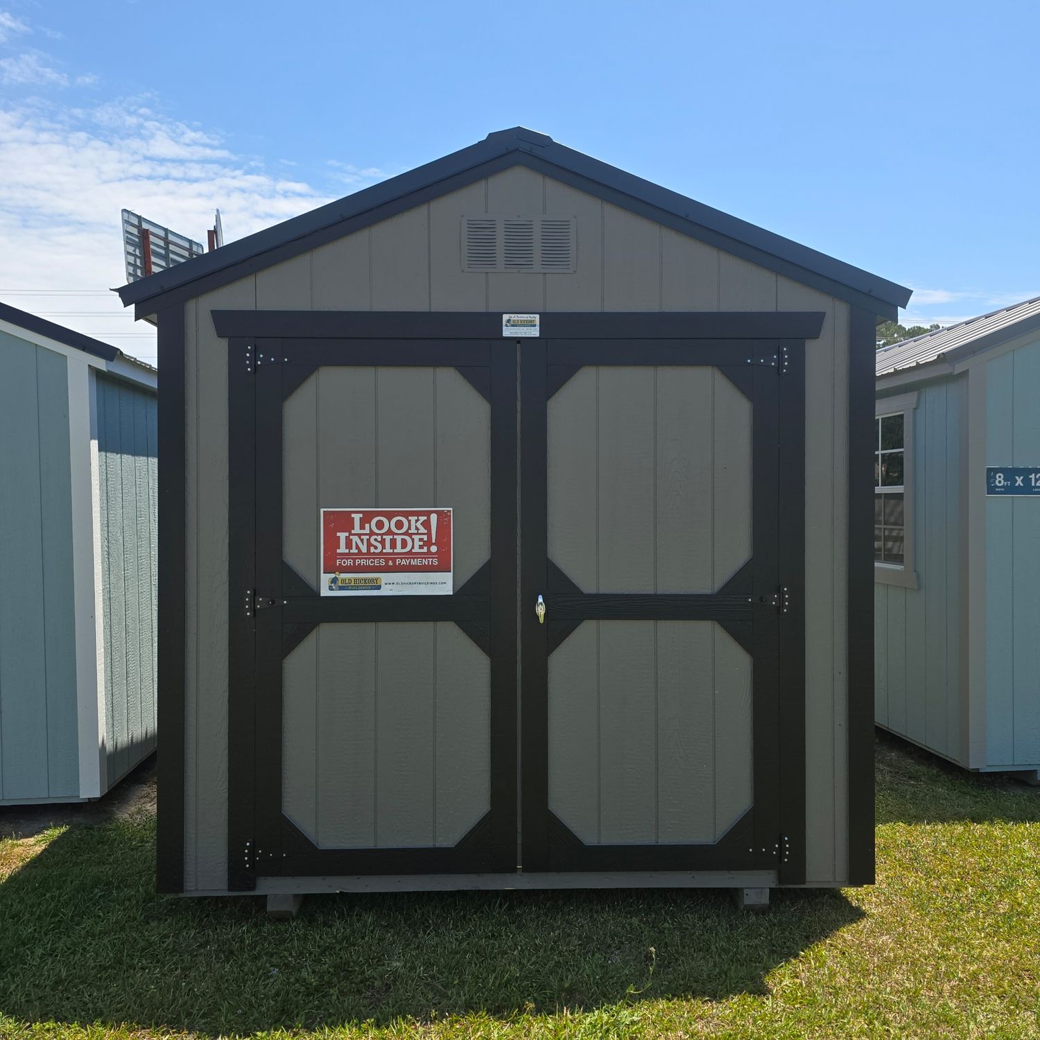 08x12 Utility Shed-Front Entrance