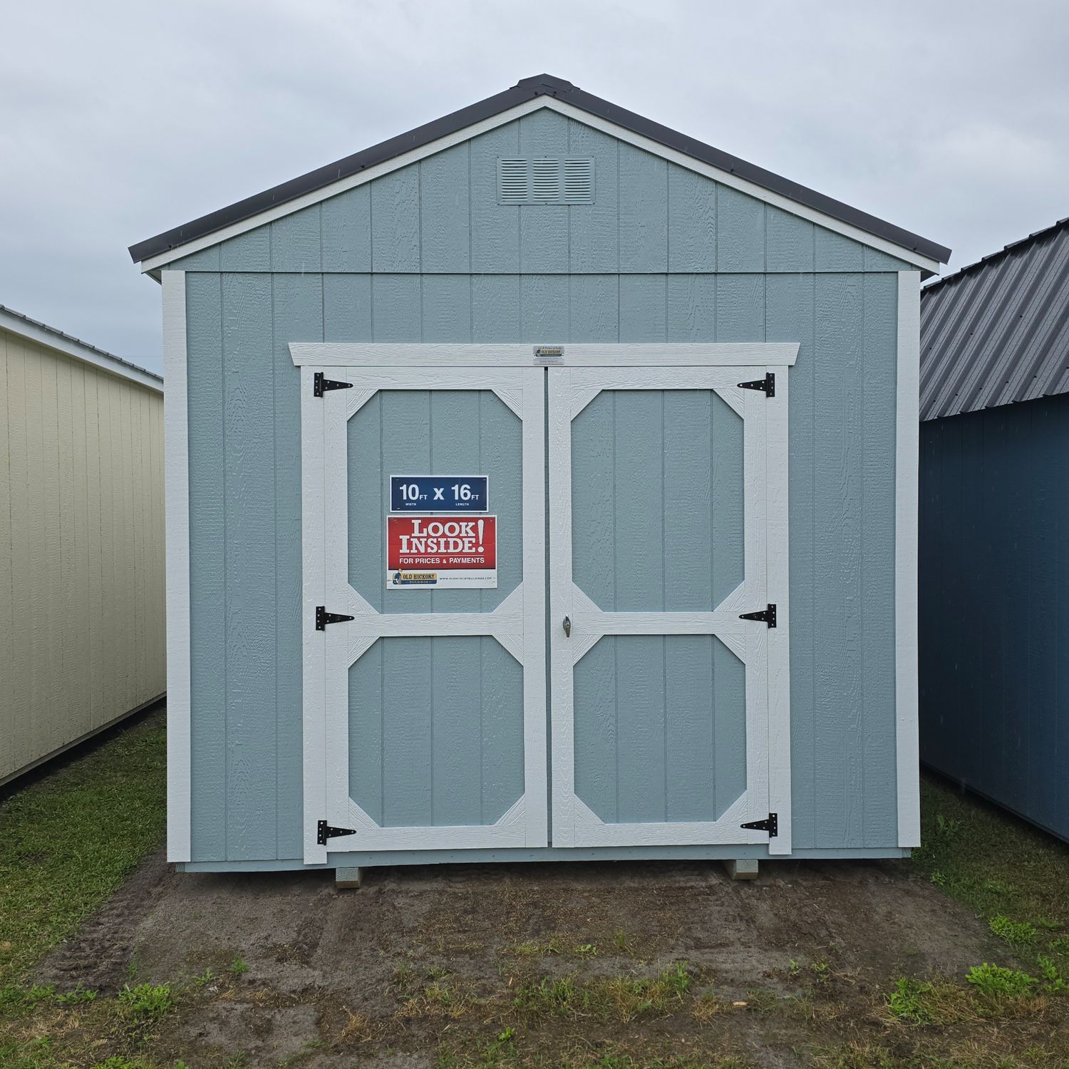 10x16 Utility Shed-Front Entrance