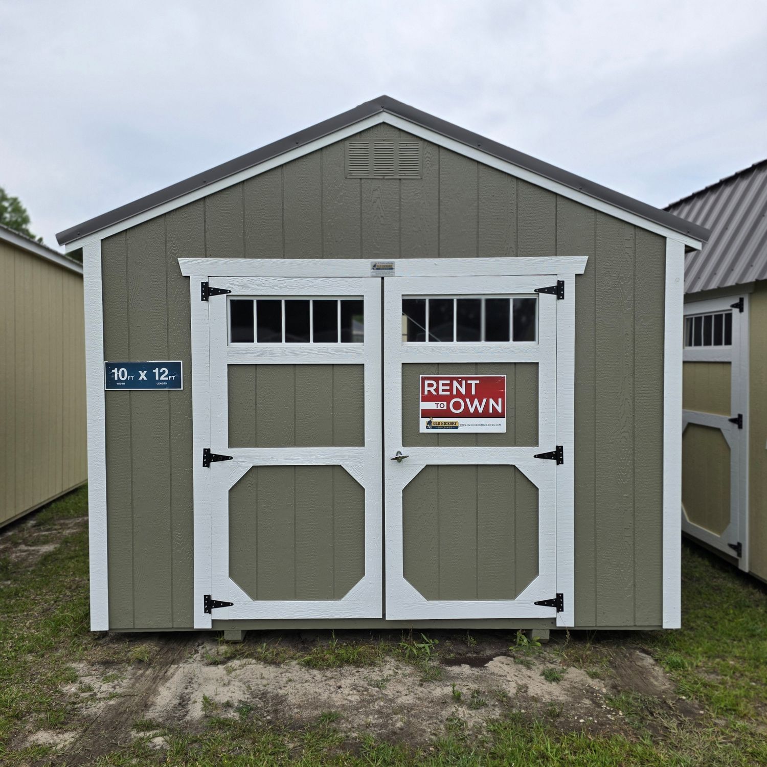 10x12 Utility Shed-Front Entrance