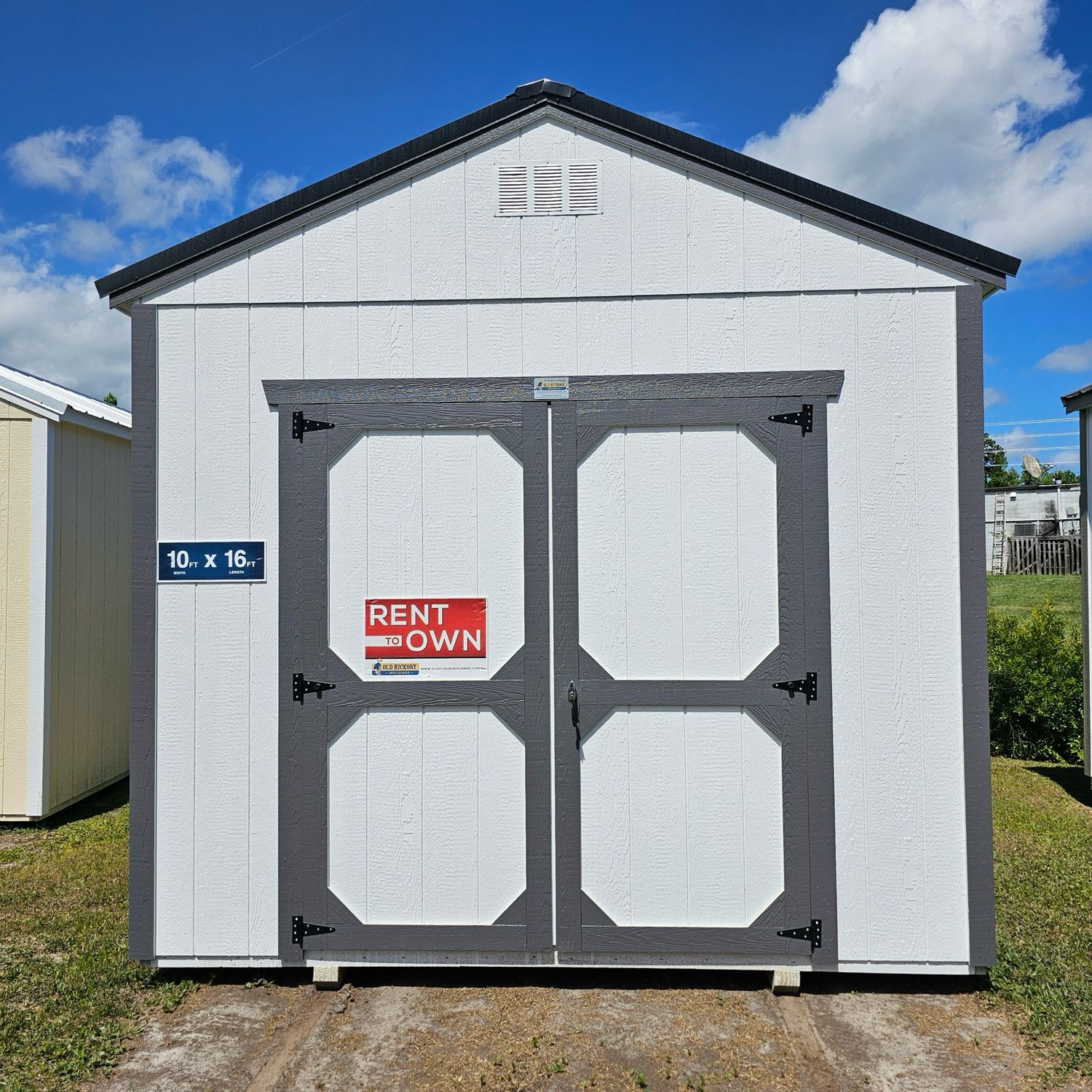 10x16 Utility Shed - Front Entrance