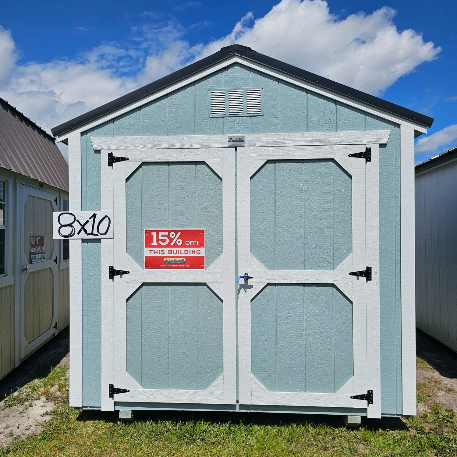 08x10 Utility Shed - Front Entrance