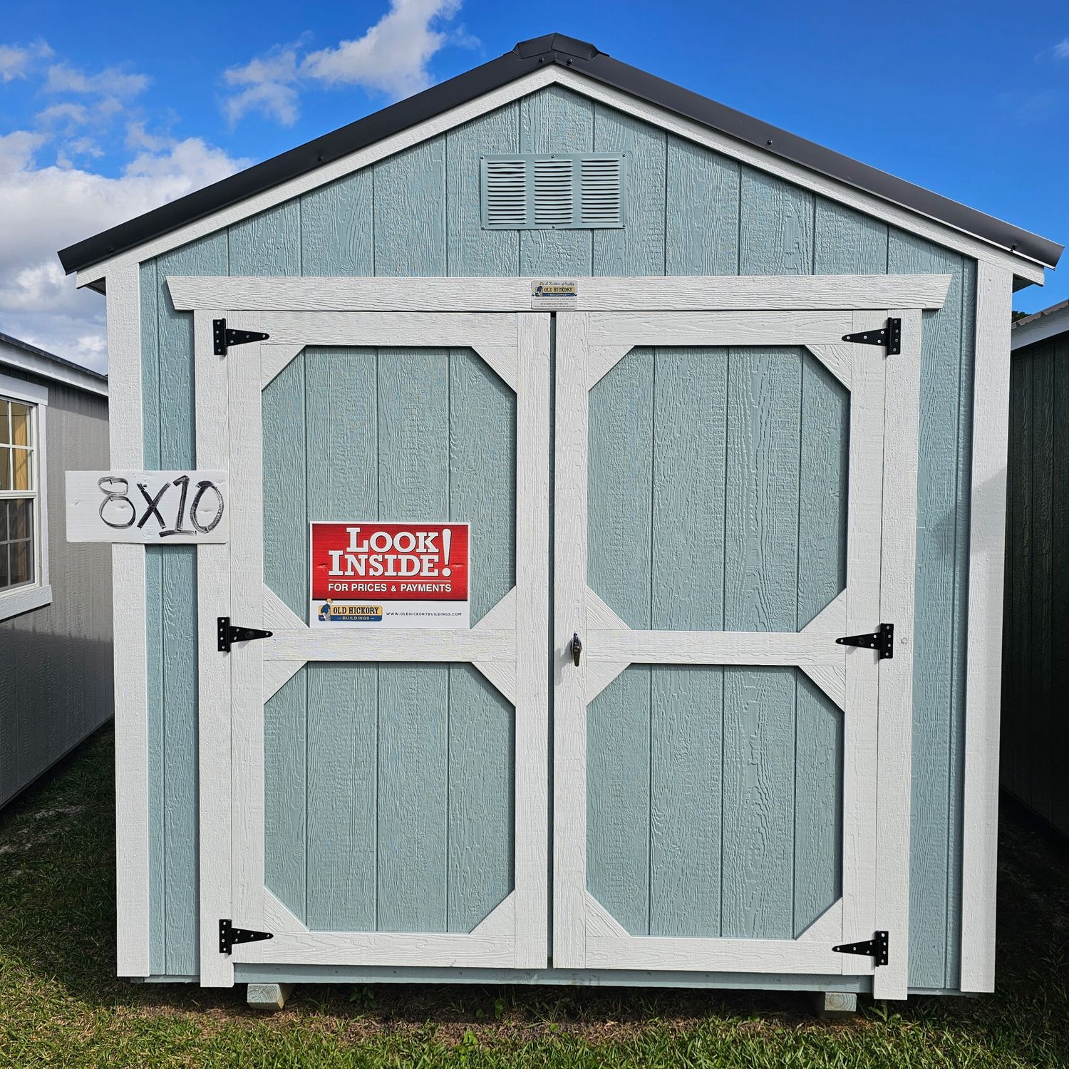 08x10 Utility Shed - Front Entrance