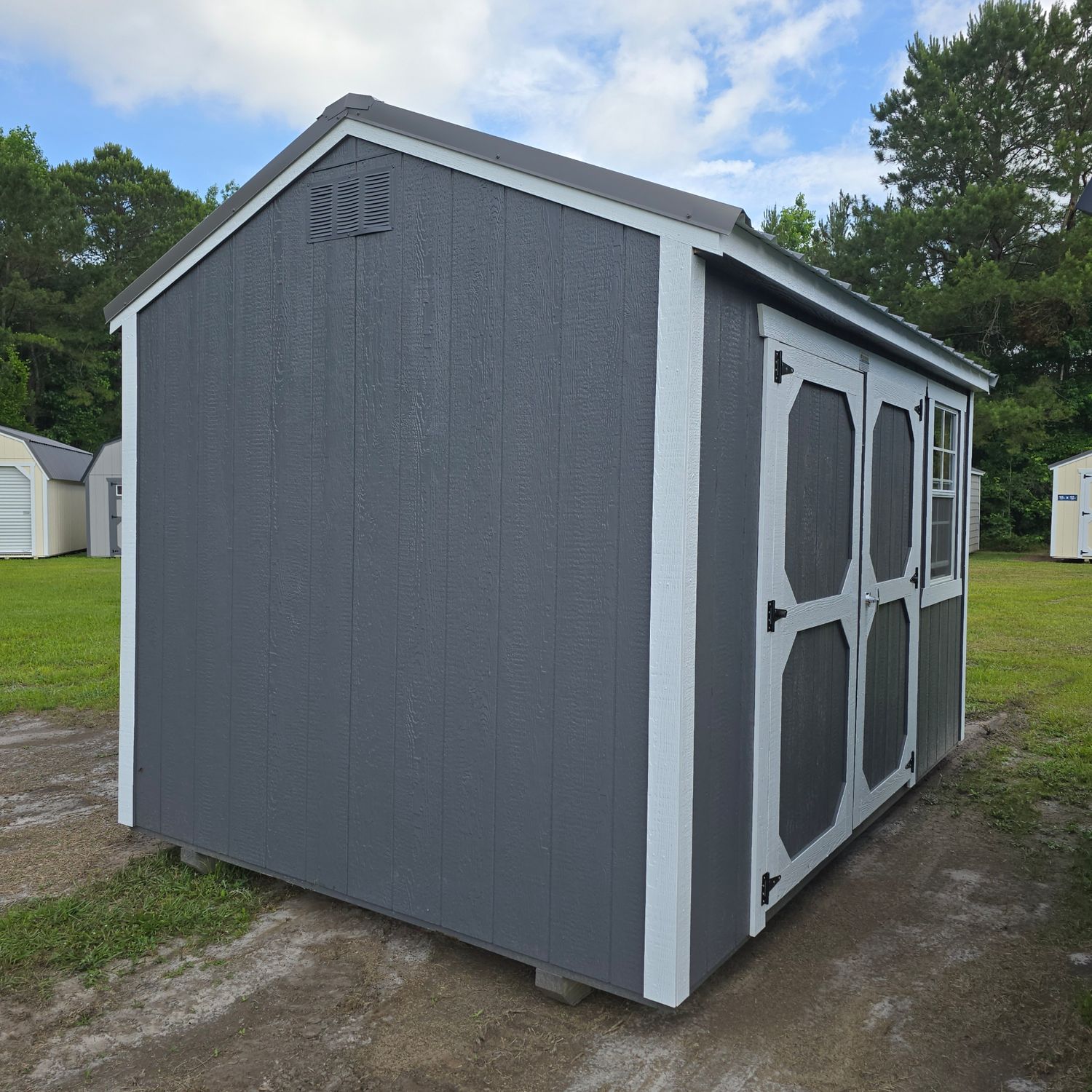 08x12 Utility Shed-Side Entrance