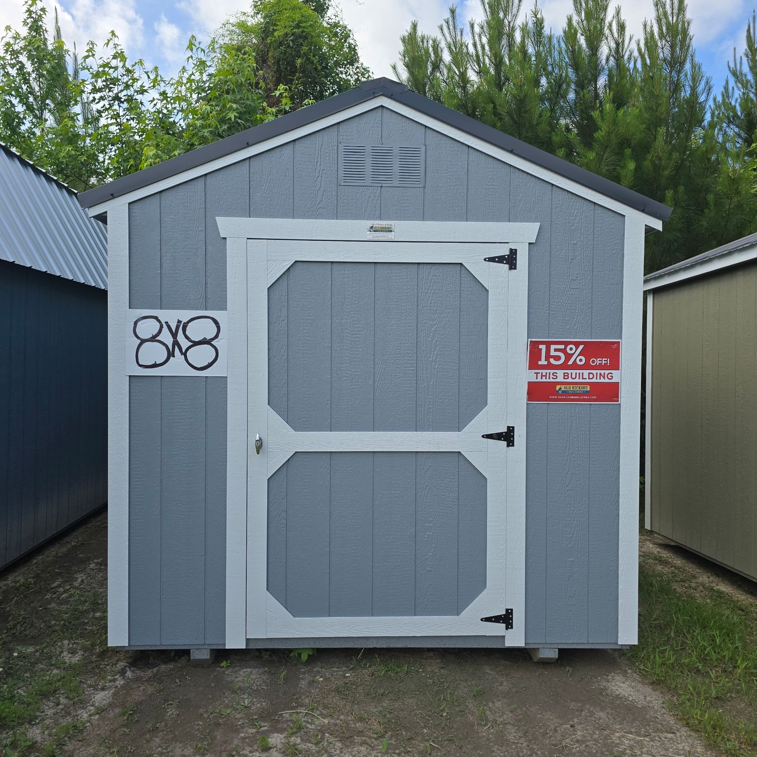 08x08 Utility Shed-Front Entrance