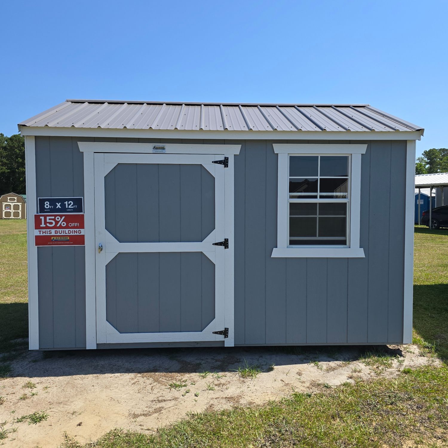 08x12 Utility Shed-Side Entrance