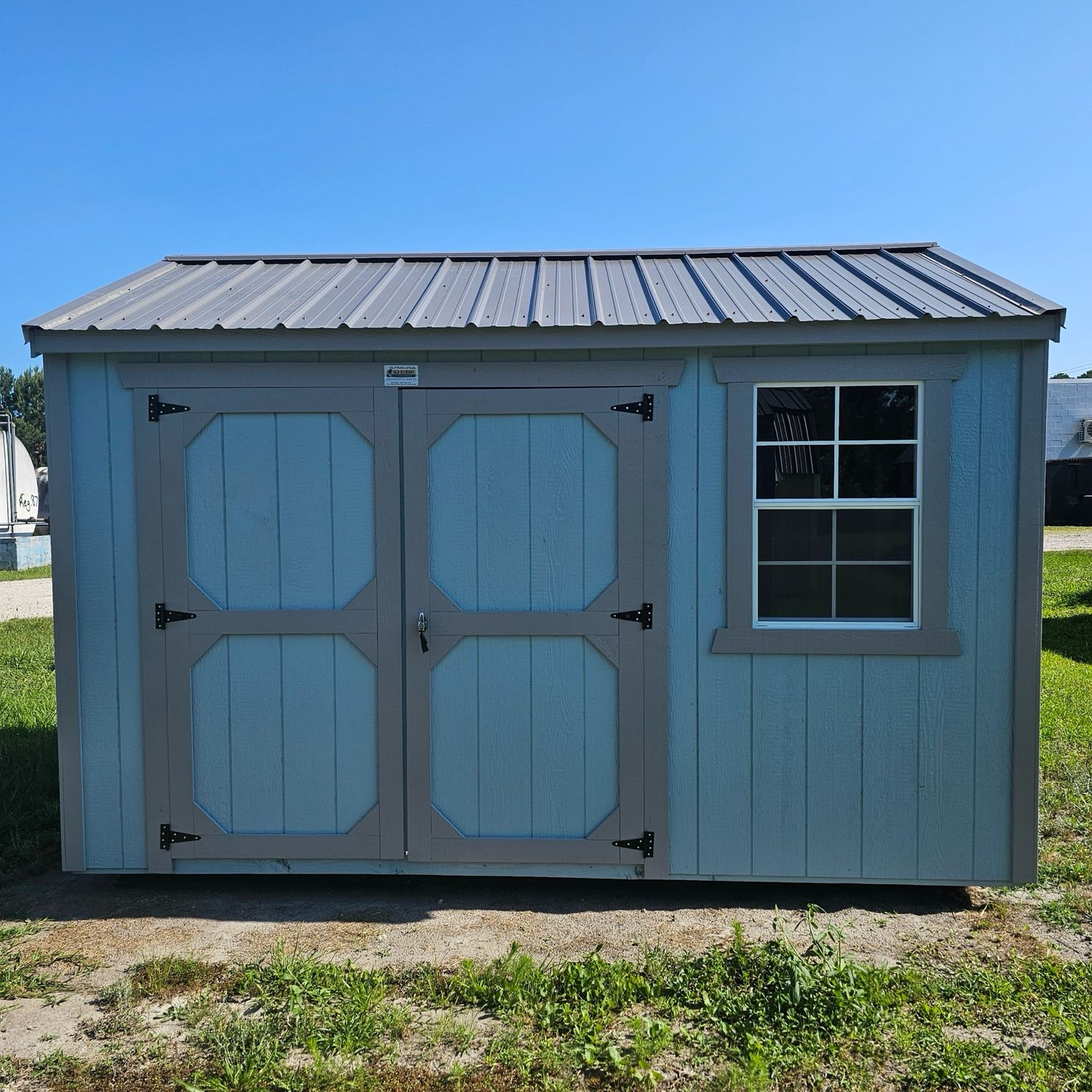 08x12 Utility Shed Side Entrance
