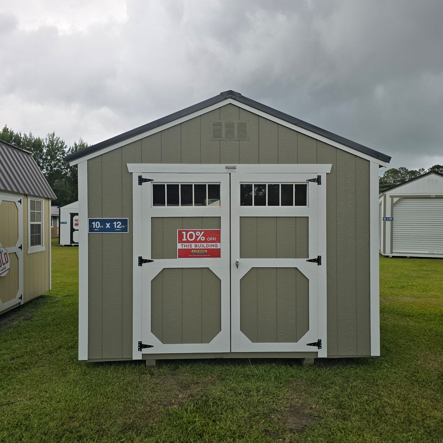 10x12 Utility Shed-Front Entrance