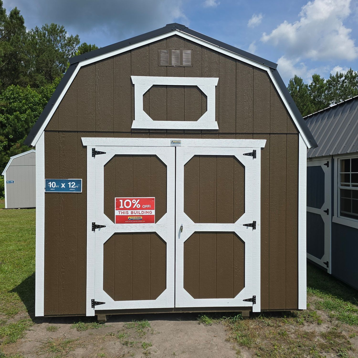 10x12 Lofted Barn-Front Entrance