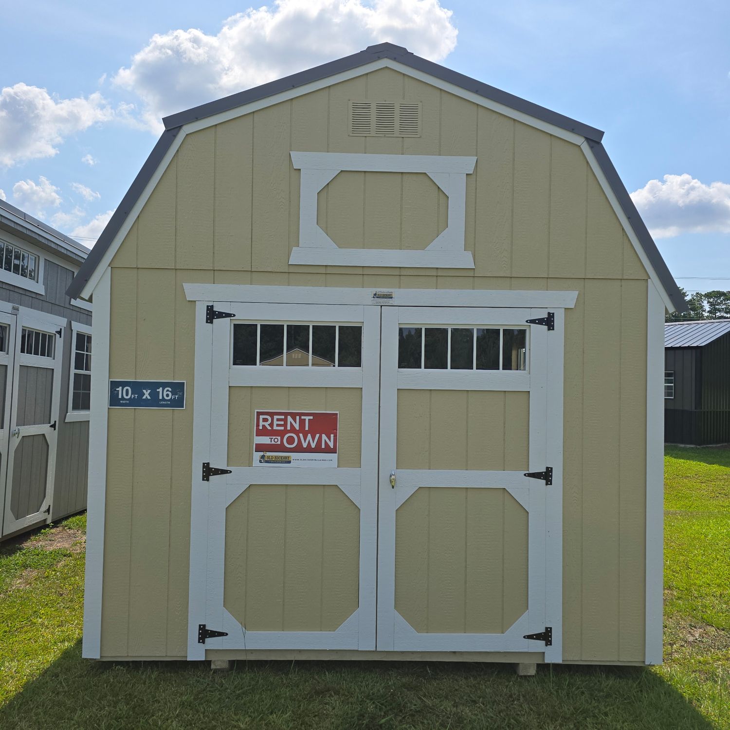 10x16 Lofted Barn-Side Entrance