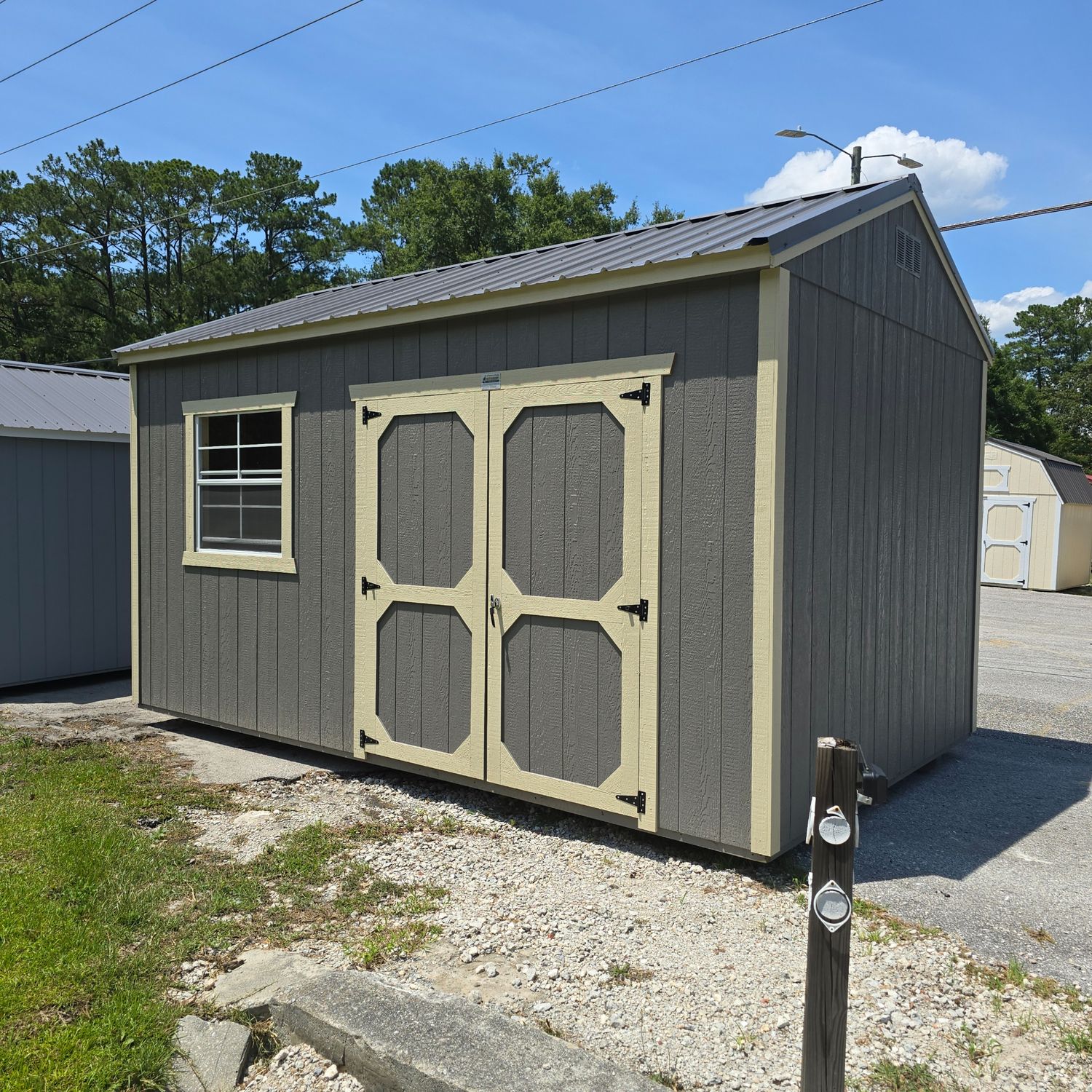 10x16 Utility Shed-Side Entrance