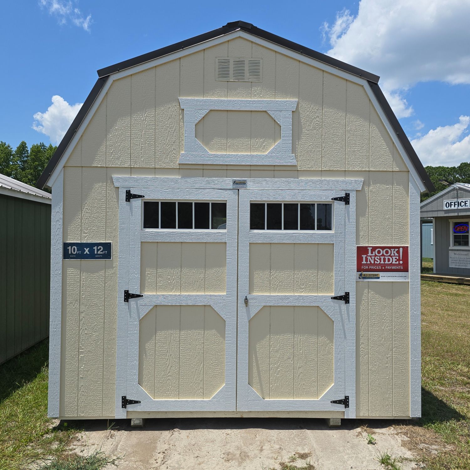 10x12 Lofted Barn-Front Entrance
