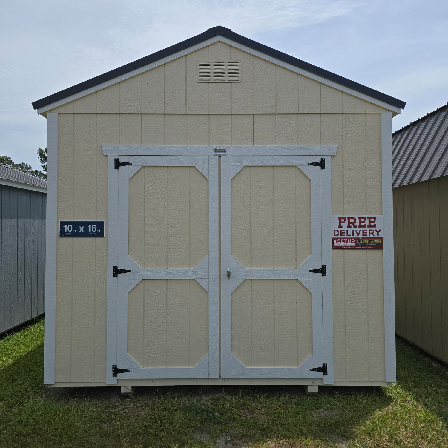 10x16 Utility Shed-Front Entrance