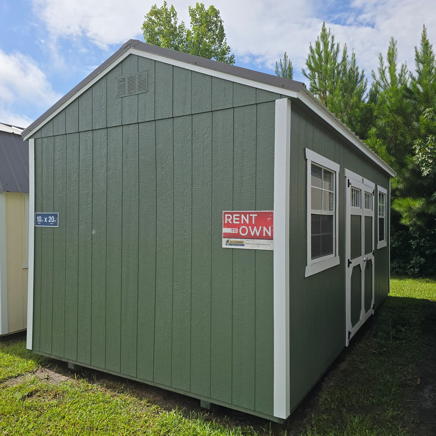 10x20 Utility Shed-Side Entrance