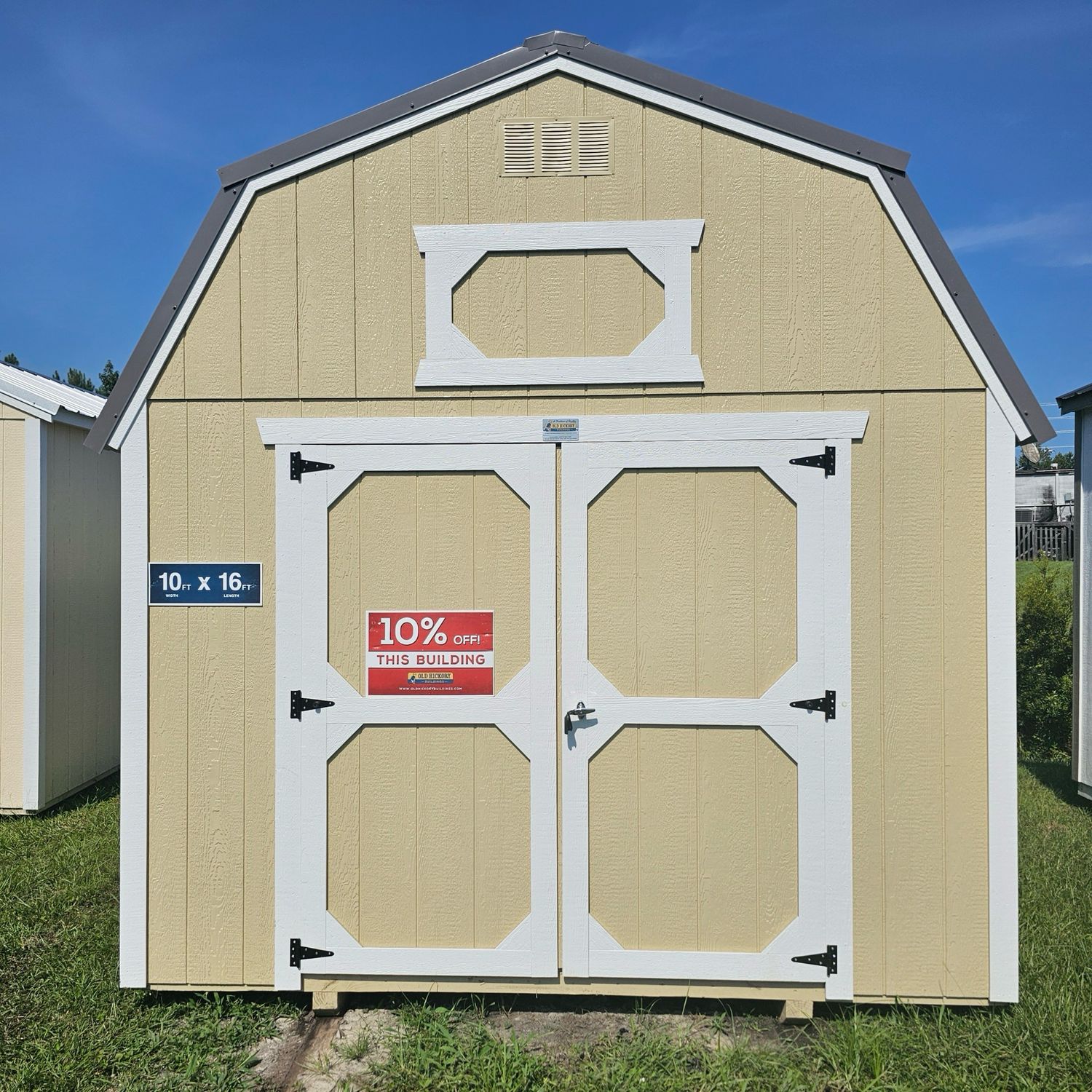 10x16 Lofted Barn - Front Entrance