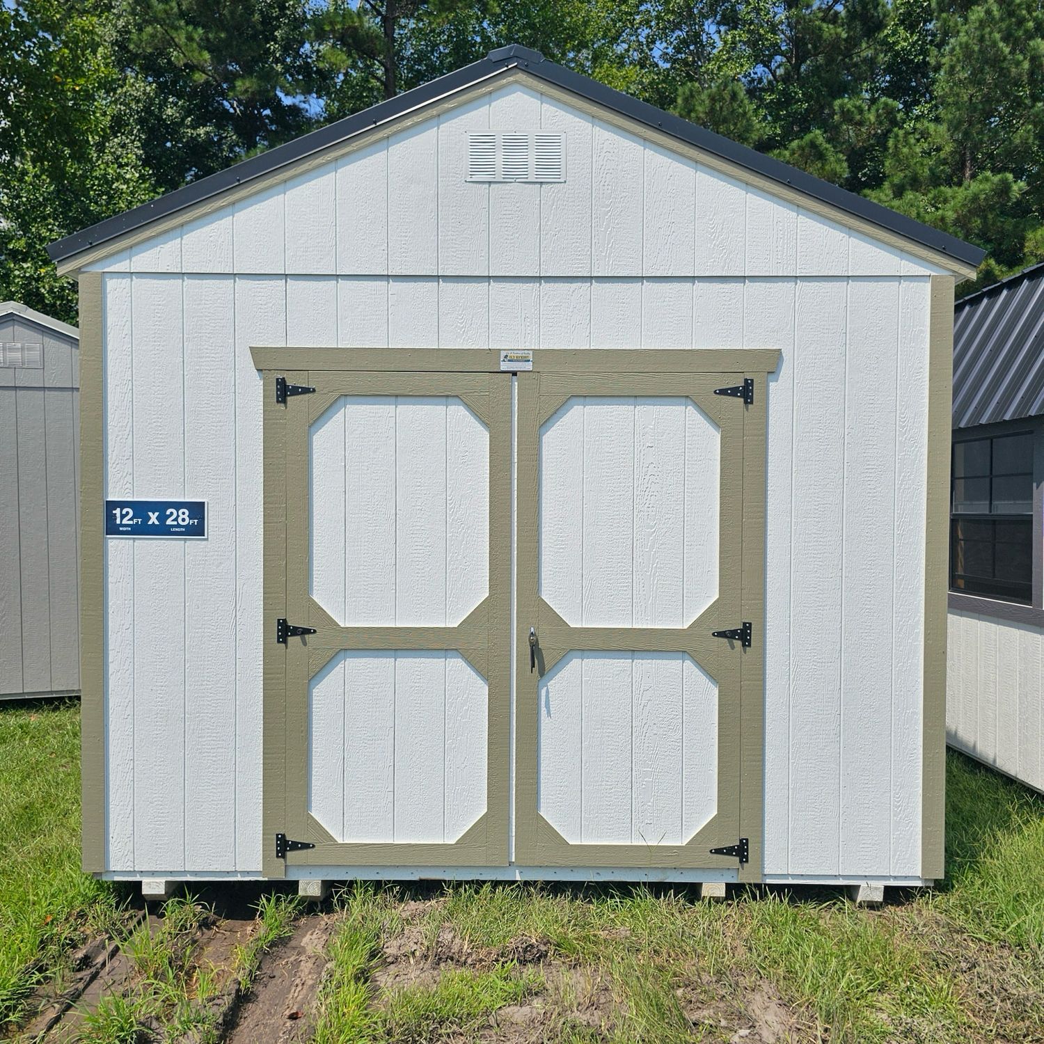 12x28 Utility Shed - Front Entrance 12x28 Utility Shed - Front Entrance