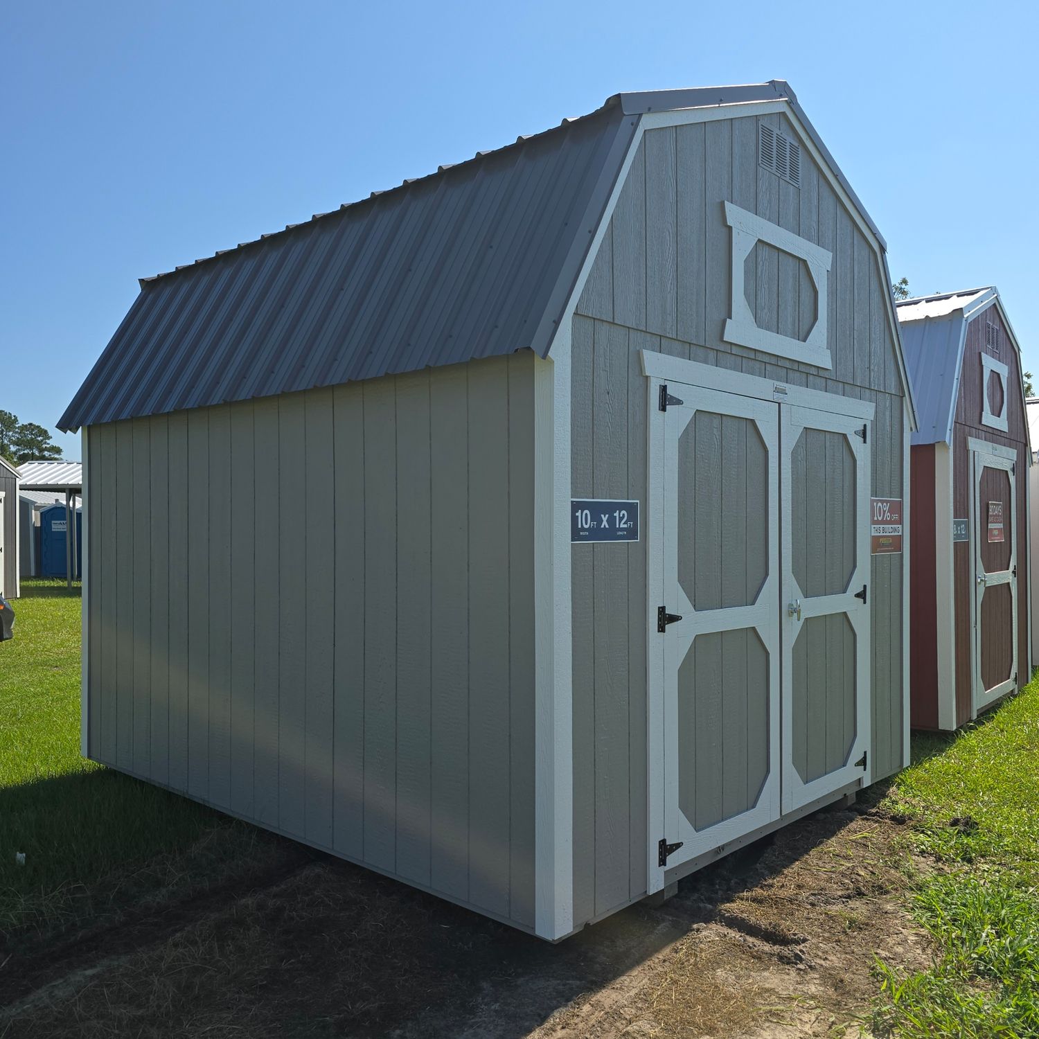 10x12 Lofted Barn-Front Entrance