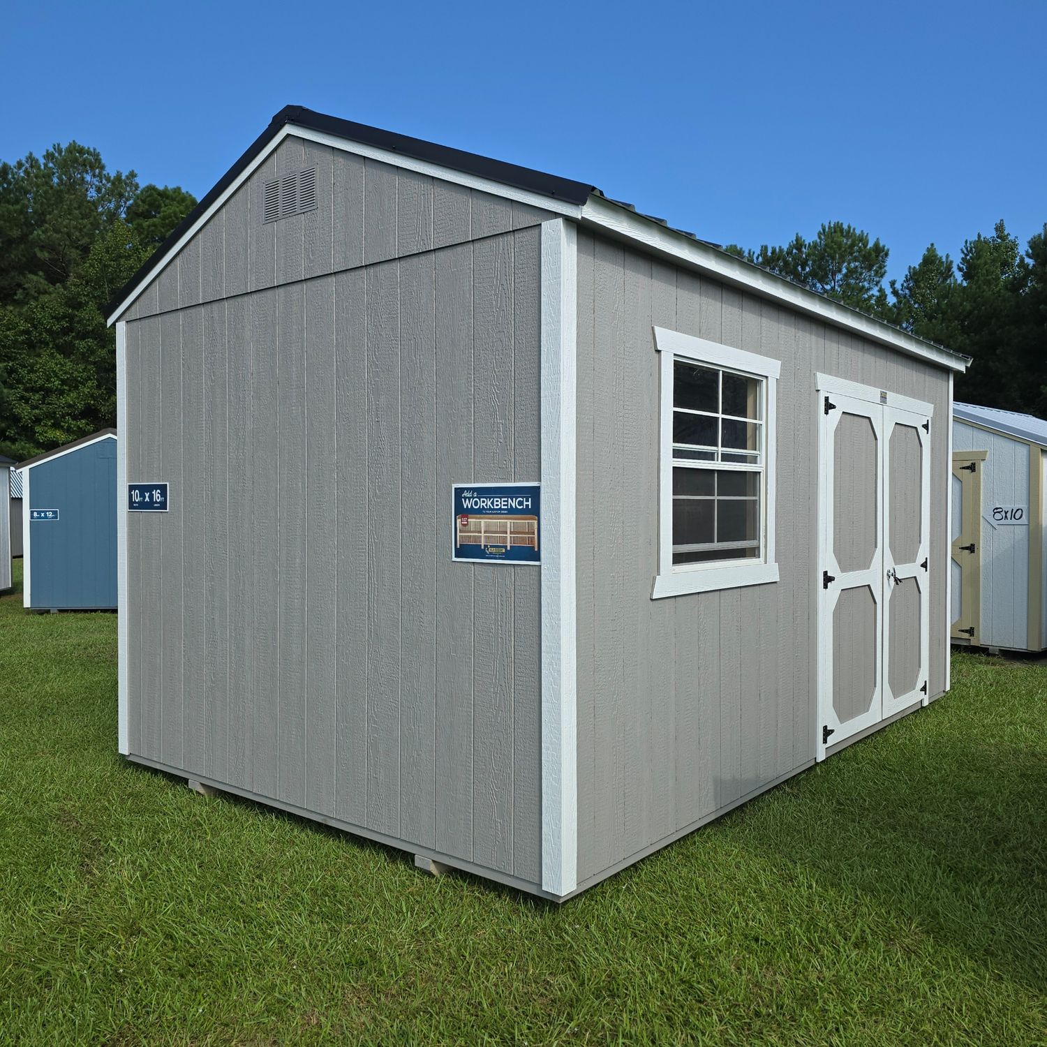 10x16 Utility Shed-Side Entrance