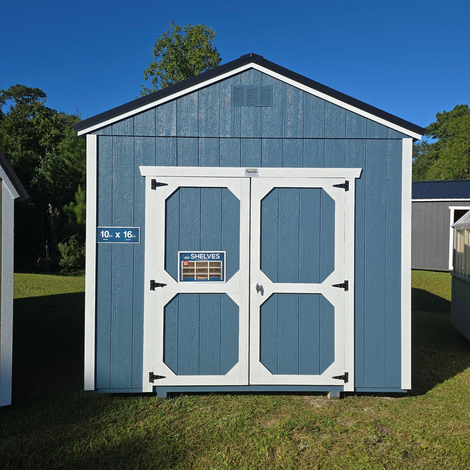 10x16 Utility Shed-Front Entrance