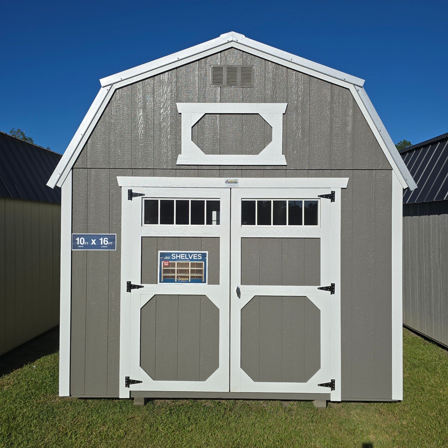 10x16 Lofted Barn-Front Entrance