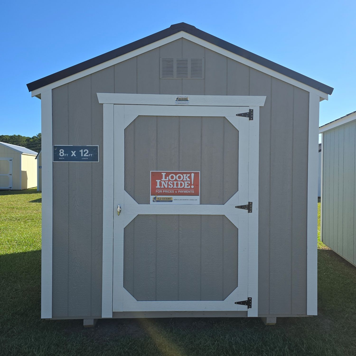 08x12 Utility Shed-Front Entrance