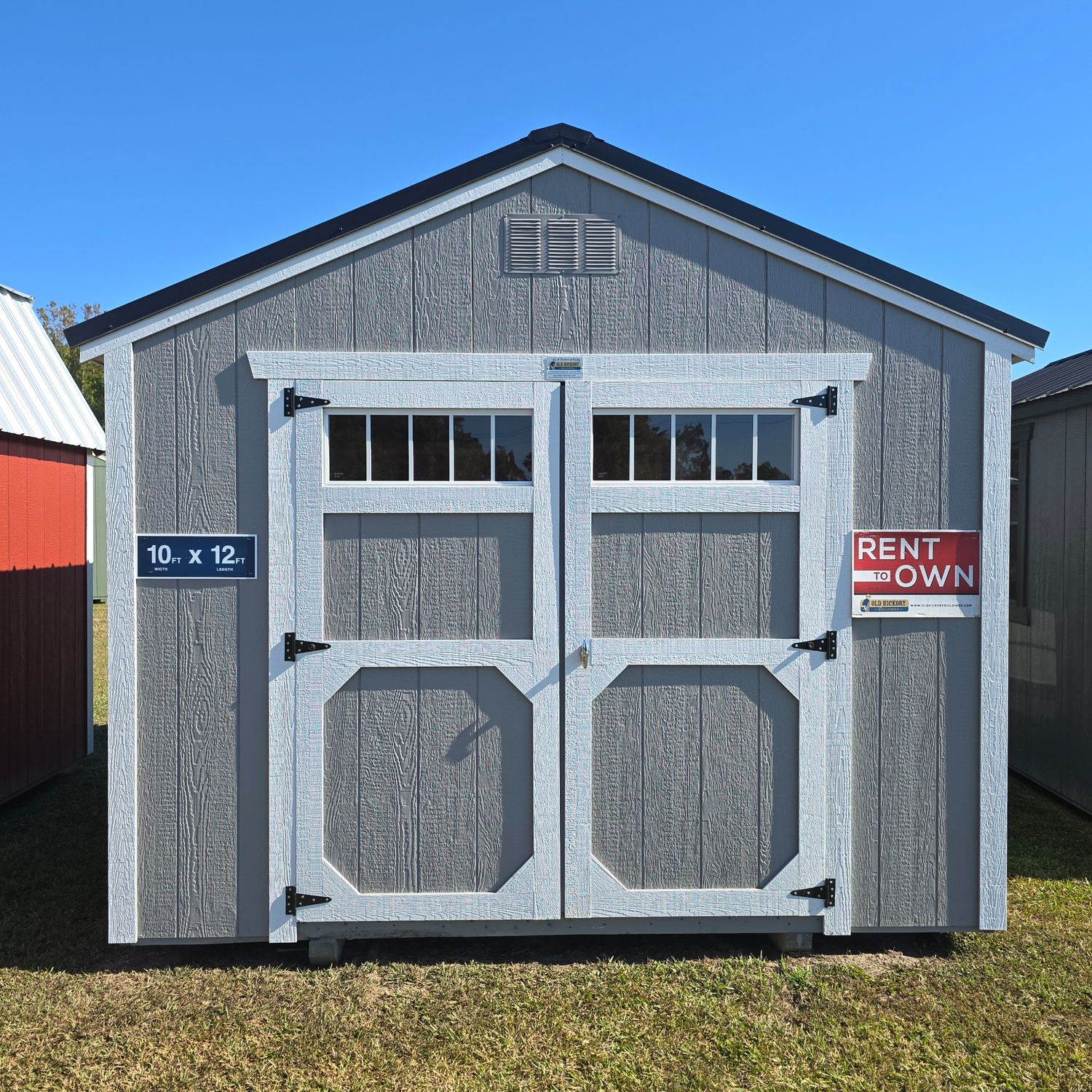10x12 Utility Shed-Front Entrance