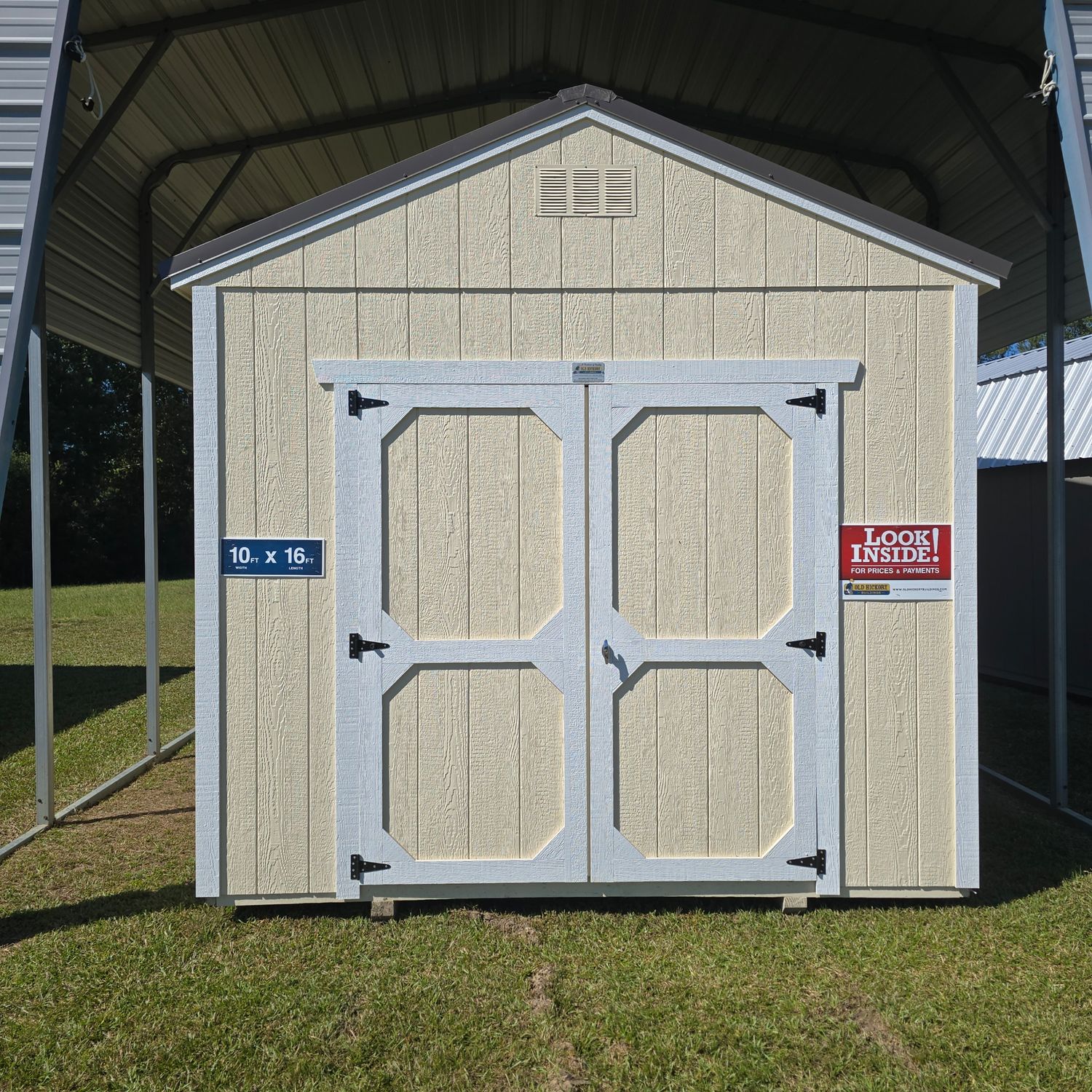 10x16 Utility Shed-Front Entrance