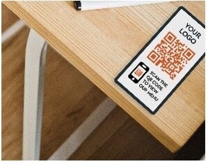MENU QR CODE STICKERS - Large