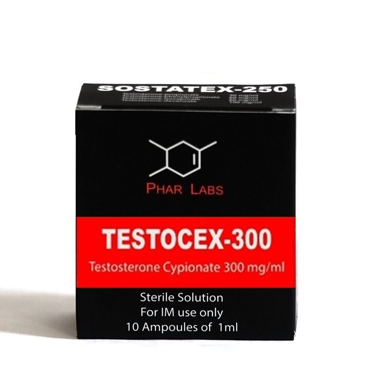 Testocex-300 Testosterona Cipionato
10 amp con 300mg/ml. Phar Labs