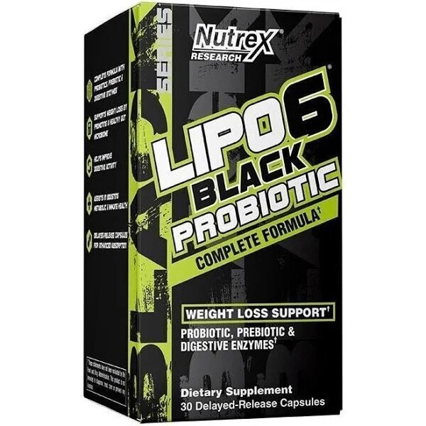 Nutrex Lipo 6 Black Probiotic 30 Cap