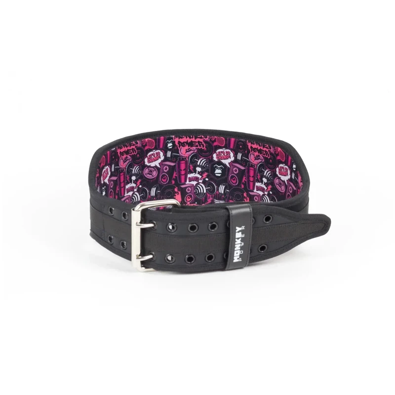Monkey Power Cinturon de Levantamiento Talla L Estampado Rosa