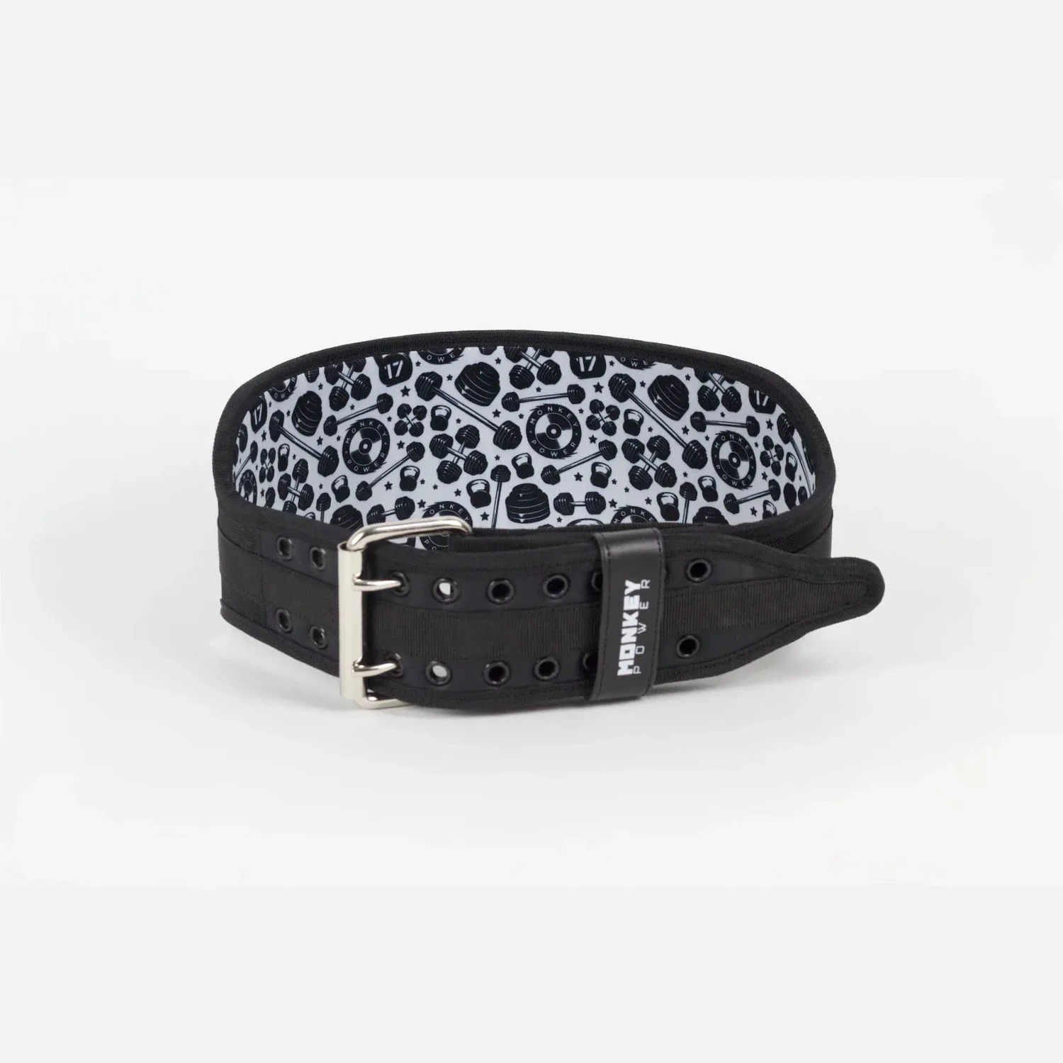 Monkey Power Cinturon de Levantamiento Talla CH Estampado Blanco
