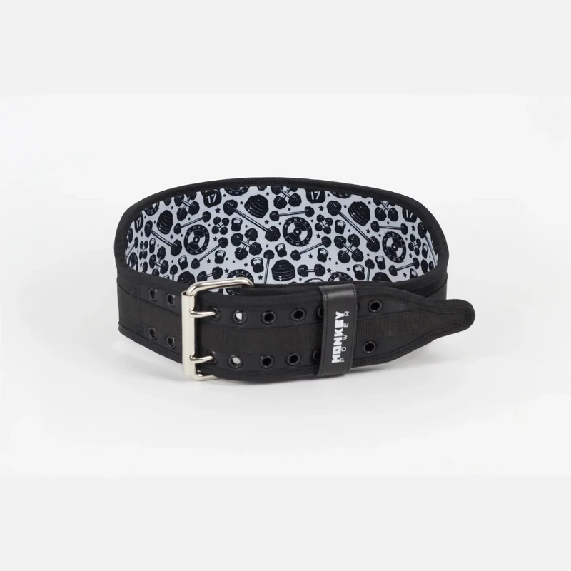 Monkey Power Cinturon de Levantamiento Talla CH Estampado Blanco