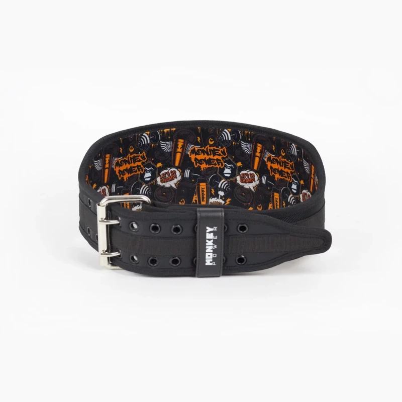 Monkey Power Cinturon de Levantamiento Talla CH Estampado Naranja